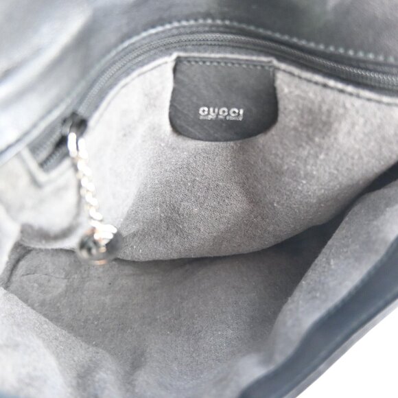Gucci black leather 1955 Horse-bit cross body with a chrome accent - Picture 3 of 16